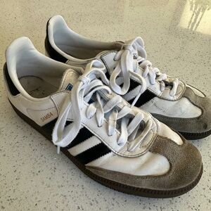 Adidas Samba White and Black Men's Sneakers (size 8)